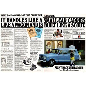 1980 International Harvester Scout SUV 2 Page Vintage Print Ad Ballet Wall Art